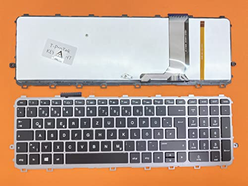 T-ProTek DEUTSCHE-Tastatur Keyboard mit Beleuchtung kompatibel für HP Envy 15-j000