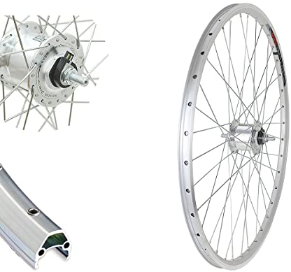 Bärwinkels 24 Vorderrad mit Nabendynamo Hohlkammerfelge 19-507 für Felgenbremse Silber