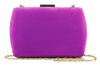 MODELISA - Bolso Clutch Cartera De Mano Noche Fiesta Boda Embrague Mujer (Morado)