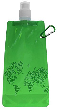 XIANXIAN Tragbare faltbare Trinkflasche Trinkblase Unisex Adult Wasserflasche, Wiederverwendbare Wasser-Flaschen tragbarer Wassersack mit Karabiner zum Wandern, Abenteuer, Reisen