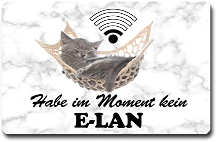 TRIOSK Kühlschrankmagnete Sprüche Tiere Magnet Katze lustig mit Spruch Kein Elan Katzenmotiv Katzenmagnet Morgenmuffel Geschenk für Katzenliebhaber Kühlschrank stark eckig groß 85x55 mm