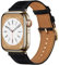 Docco Jette Correa de cuero compatible con Apple Watch Band 49mm,45mm,44mm,42mm(Negro-Dorado)
