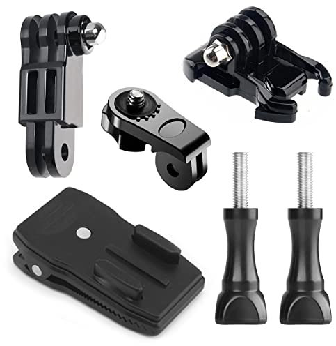 Rucksack Schultergurt Halterung für GoPro Hero 11/10/9/8/7/6/Mini DJI OSMO Action, Insta 360 Grad Rotation Rucksack Quick Clip kamerahalterung Zubehör Schrauben Verlängerungsarme für Action Kameras