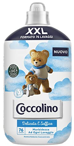 Coccolino Weichspülerkonzentrat, sanft und weich, hypoallergen und dermatologisch getestet, XXL-Format bis zu 76 Waschgänge, 1750 ml