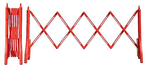 Expandierbare Mobile Barrikade, Faltbare, Wassergefüllte Straßenabsperrung Versenkbarer Kunststoff-Verkehrszaun Ausziehbar Bis 8.7FT Outdoor Flexible Crowd Control Barrieren Wache (Farbe : Rosso, Gr