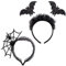 Dekewe 2 Stück Schwarz Fledermaus Haarreif, Halloween Haarreifen für Damen Herren Kinder, Erwachsene Bat headband Vampir Spinnen Stirnband für Halloween Kostüm Fasching Party Cosplay