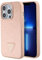 GUESS GUHCP15LPCRTHCP Case for iPhone 15 Pro 6.1 Inch Pink Hard Case Croco Triangle Metal Logo