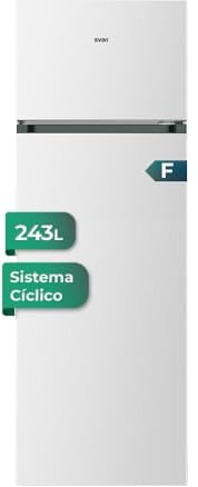 SVAN Frigorífico Combi2 Puertas Blanco SF165500F. Capacidad 243 Litros, Puerta Reversible, Bajo Nivel Sonoro, Clase de Eficiencia Energética F