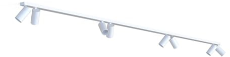 Licht-Erlebnisse Deckenstrahler Weiß 300 cm lang XXL 8-flammig GU10 schwenkbar verstellbar Modern Deckenspot Wohnzimmer Deckenlampe Arbeitszimmer