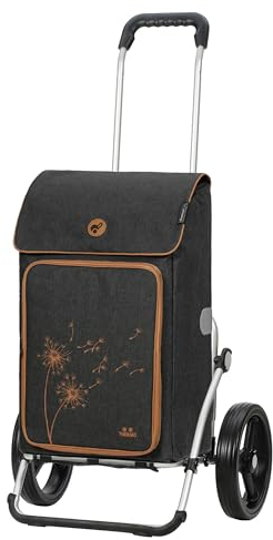 ANDERSEN Einkaufstrolley - Royal Shopper Erbo schwarz 45 L Einkaufswagen, groß, Thermo, vielseitig, Aluminium, klappbar, leise Räder