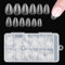 Lusofie 240Pcs Extra Short Almond Nail Tips - Pre-Filed Half Matte Press On Clear Acrylic Full Cover Fake Short Gel X Tips for Nail Extensions (XS)