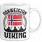 Norwegen Tasse Geschenk Skandinavien Wikinger Norwegische Flagge Geschenk Becher (Weiß)