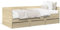SECOLI Tagesbett mit Schubladen Bett mit Stauraum Bett 90x200 Bett mit schubladen Kinderbett Jugendbett Einzelbett Gästebett -Sonoma Eiche-75 x 190 cm