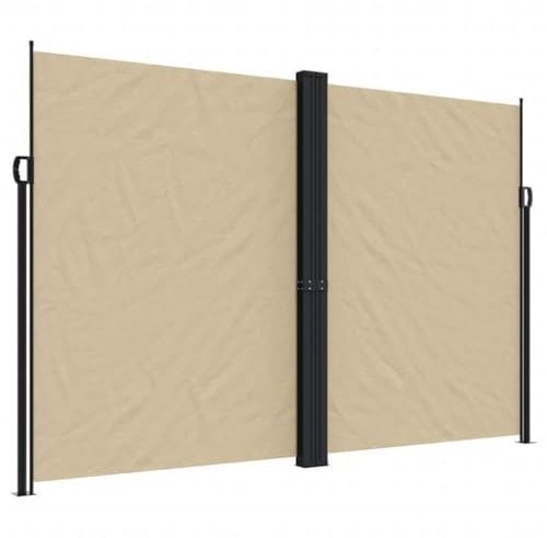 vidaXL Seitenmarkise, Sichtschutz Ausziehbar, Windschutz Sonnenschutz für Garten Balkon Terrasse, Seitenrollo Seitenwandmarkise, Beige 220x1200cm