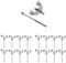 pistro 16x Bass Drum Claws and Tension Rods Set Durable Chrome Mount for Drum Replacement Percussion Instrument Accessories