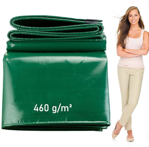 LDQBF Bâche de Protection Bâche Piscine,4x5m 460g/m² PVC bache Couverture étanche bâche imperméable et indéchirable,Vert