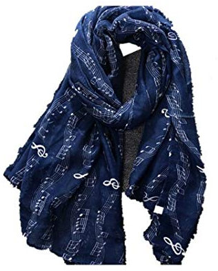 Musselin Halstuch Damen Frauen Voile lange Schals große Schals Schal Schal Kaschmir (Navy, One Size)