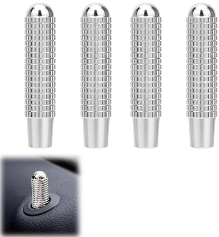 Alriedy Door Lock Pin W205 for Mercedes Glc Accessories, Pack of 4 Aluminium Alloy Car Door Lock Pin Cover Inner Locking Pin for GLC GLE GLS A B E CLA GLA GLK Class