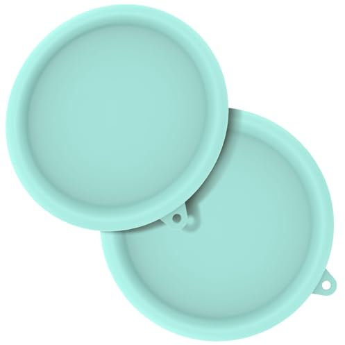 2Pcs Ice Cream Maker Lid for Dash My Mug Ice Cream Maker, Dishwasher Safe, 6 Inch Silicone Bowl Covers, Reusable Ice Cream Maker Lid Replacement for Dash Ice Cream Maker Mug (Light Blue)