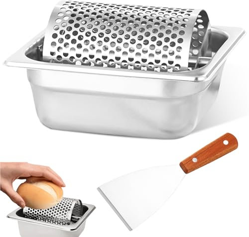 Rodillo de mantequilla de acero inoxidable 304 con espátula, dispensador de mantequilla de 1 L con soporte, dispensador de mantequilla para pan, distribuidor de mantequilla duradero, para negocios