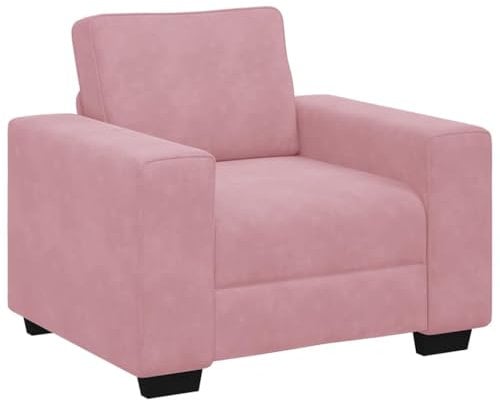 vidaXL Divano Sedia Rosa 60 cm Velluto, Divano Singolo, Divano Comfort, Sedia TV, Divano, Divano Seduta, Divano Relax, Divano per Il Tempo Libero
