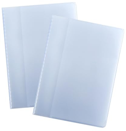 Porte-Cartes Bancaire 2-en-1 Transparent (Lot de 2) - Pochette Plastique Rigide Anti-Rayure avec 20+10 Emplacements pour Carte Visa Mastercard - 9.5x6.5cm Étui Portefeuille de Transport Sécurisé