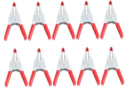 HONITANO 10pcs Strong Carbon Steel Alligator Clips Tent Clamps for Camping Outdoor Use Heavy-Duty Spring Clamp Holders with Rubber Coated Grip for Tarp Shelter Canopy and Plant Covers