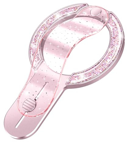 GripMate Handy Ring für MagSafe, Glitzer Rosa | Magnetisch Halterung Abnehmbar, Komfortabler Finger Telefon Loop Griff, Für iPhone 18/17/16/15/14/13/12 Alle Smartphone