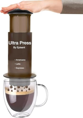 UR CHOICE Ultra Press Portable Coffee Maker | Manual Espresso & French Press Alternative | Travel-Friendly Brewer for Americano, Latte, Cappuccino | Compact, Durable & Quick Clean Design