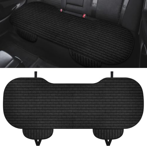 Auto Sitzauflage Sitzkissen,Universal 135 × 48 cm Rücksitzbezüge Sitzschoner Rückbank,Anti Rutsch Sitzkissen Auto Rückbank,Atmungsaktiv Autositzschoner Hinten,Rücksitzkissenbezüge Sitzschut (Schwarz)