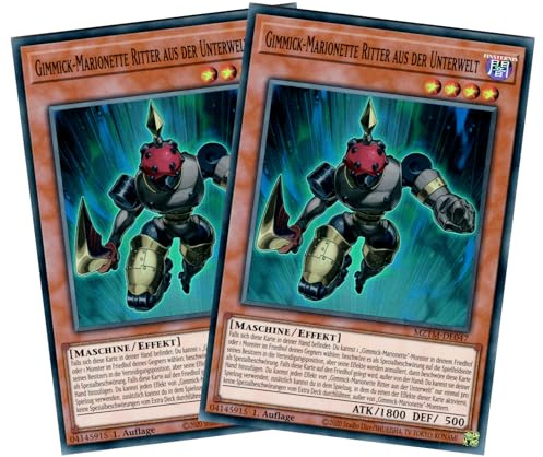 Gimmick-Marionette Ritter aus der Unterwelt - Spar-Duo (2 Karten) - MZTM-DE047 - Super Rare - Deutsch - 1. Auflage - Yugioh - Maze of the Master - mit RC-Fieldcenter