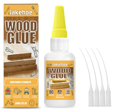 LUDHEP Collante per legno Extra Forte, Colla per legno trasparente e ad asciugatura rapida per molteplici lavori di incollaggio e fai-da-te, 30ml