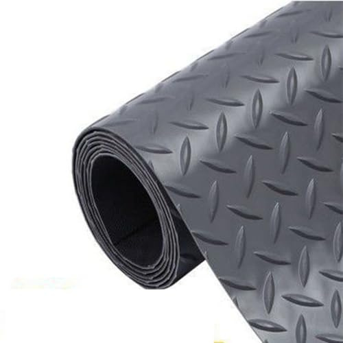 Rotolo di pavimento in PVC per garage, magazzino, palestra, resistente, spessore 1,5 mm, perfetto per aree ad alto traffico, facile da installare e mantenere