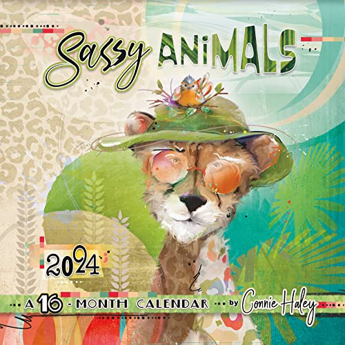 2024 Sassy Animals by Connie Haley Wall Calendar