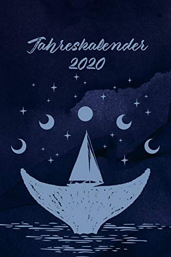 Jahreskalender 2020: 365 Tage 52 / 53 Wochen undatiert A5 Notizbuch für Notizen & Termine Wochenplaner 200 Seiten