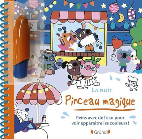 Pinceau magique – La nuit – Livre Coloriage magique à l'eau avec un pinceau – À partir de 3 ans