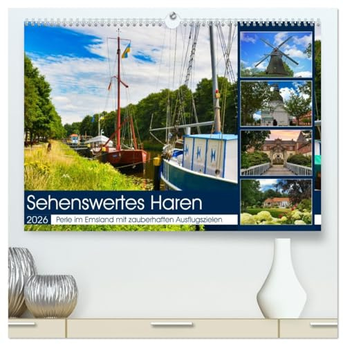 Sehenswertes Haren (hochwertiger Premium Wandkalender 2026 DIN A2 quer), Kunstdruck in Hochglanz: Perle im Emsland mit zauberhaften Ausflugszielen (CALVENDO Orte)