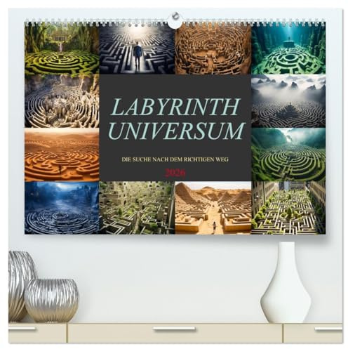 Labyrinth Universum (hochwertiger Premium Wandkalender 2026 DIN A2 quer), Kunstdruck in Hochglanz: Tauchen Sie ein in ein Universum voller ... und kreativer Energie. (CALVENDO Natur)