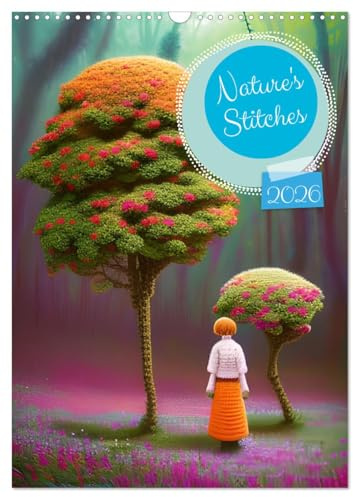 Nature's Stitches (Wall Calendar 2026 DIN A3 Portrait), CALVENDO 12 Month Wall Calendar: Botanical Crochet Digital AI Art (CALVENDO Hobbies)