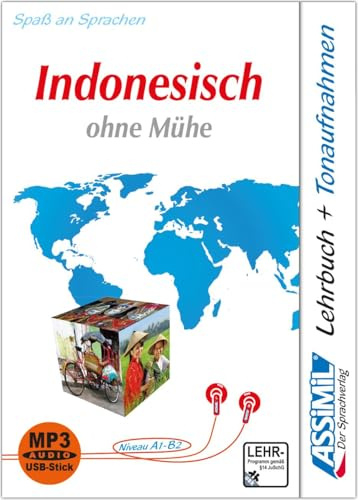 ASSiMiL Indonesisch ohne Mühe - MP3-Sprachkurs - Niveau A1-B2: Selbstlernkurs für Deutschsprechende, Lehrbuch + MP3-Audiodateien auf USB-Stick