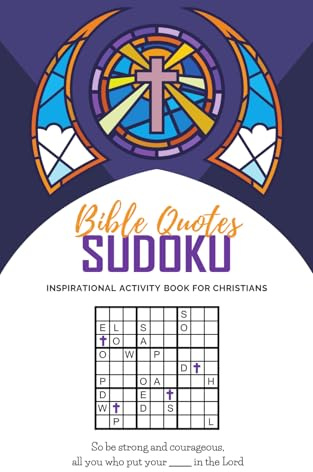 Bible Quotes Sudoku: Inspirational Activity Book For Christians (Jokes and Quotes Sudoku Puzzle Books)