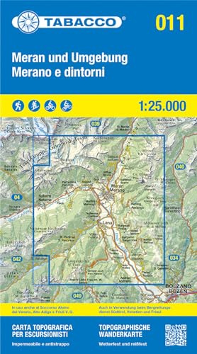 WK 11 Meran und Umgebung: 1:25000 (Carta topografica in scala 1:25.000, Band 11)