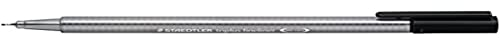STAEDTLER 334-9 Triplus Fineliner (Dreikant, Superfeine, Metallgefasste Spitze, Linienbreite ca. 0,3 mm, 10 Stück) schwarz