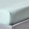 HOMESCAPES Satin Spannbettlaken Bio-Baumwolle 180x200 cm hellblau, Bio Bettlaken mit Gummizug, Fadendichte 400