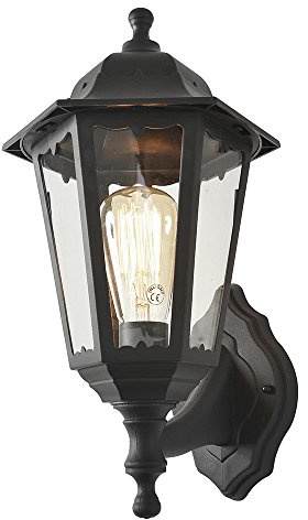 LITECRAFT Neri Wall Outdoor Light, Black | Traditional Style, IP44 Rated Lantern