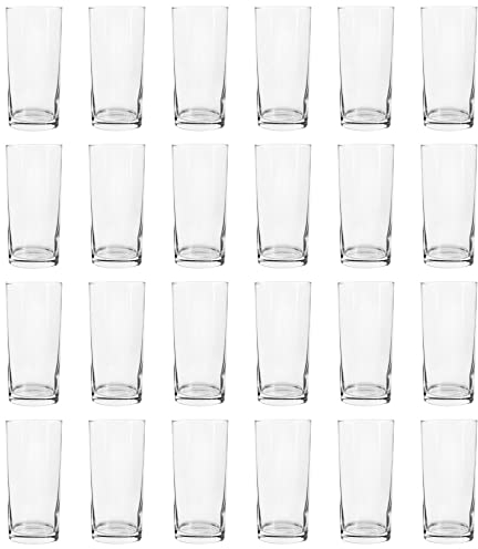 Argon Tableware 24x 285ml Classic Highball Glasses - Gift Short Kitchen Cocktail Tumbler Drinking Glass Whiskey Water Juice Barware Set - Dishwasher Safe
