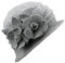 Butterme - Eleganter Damen-Winterhut aus Wolle mit Blumendesign. one size gris clair # 2