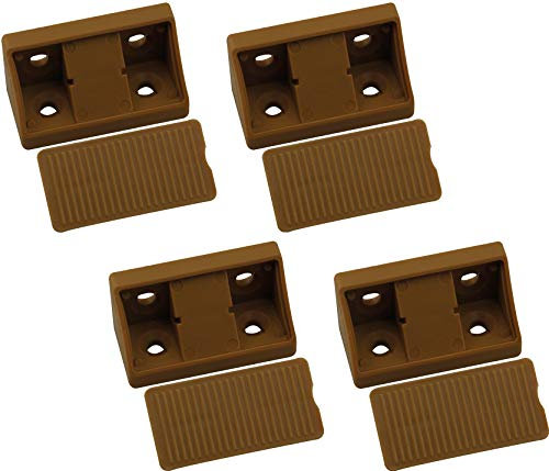 SECOTEC Schrankverbinder , Möbelverbinder , Eckverbinder , braun , 4 Stück
