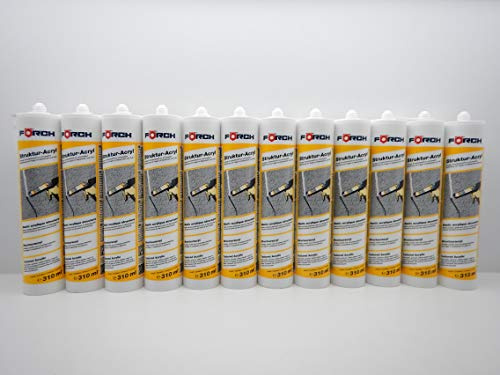 FÖRCH ACRYL MALERACRYL WEISS MALERN KARTUSCHE DICHTSTOFF DICHTMASSE 310ml (12)
