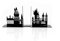 Harry Potter Hogwarts Castle Metal Bookends | Glow In The Dark Castle Design